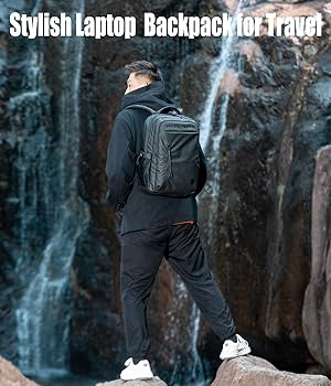 Arctic Hunter Backpack for Men Women 21L Stylish 15.6" Laptop Bag One-Day-Use Capacity Casual Laptop Backpack Multi-pockets Water-resistant Lightweight Padded Backpack for Office College,Black - Image 4